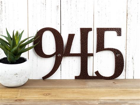 metal die cut house number|Metal Cutout House Number .